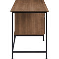 Lorell SOHO Desk with Side Drawers, Brown, LLR97615