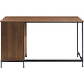 Lorell SOHO Desk with Side Drawers, Brown, LLR97615