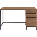 Lorell SOHO Desk with Side Drawers, Brown, LLR97615