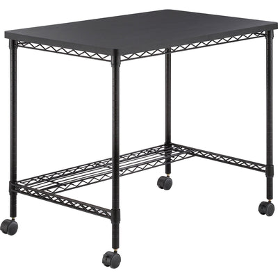 Safco Mobile Wire Desk, Black, SAF5203BL
