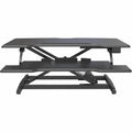 Lorell Electric Desk Riser with Wireless Device Charging, Black, LLR99530