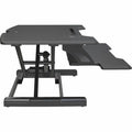 Lorell Electric Desk Riser with Wireless Device Charging, Black, LLR99530