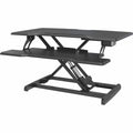 Lorell Electric Desk Riser with Wireless Device Charging, Black, LLR99530
