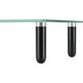 Lorell 4-leg Single-Shelf Monitor Stand, Black, LLR99533