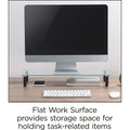 Lorell 4-leg Single-Shelf Monitor Stand, Black, LLR99533
