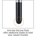 Lorell 4-leg Single-Shelf Monitor Stand, Black, LLR99533