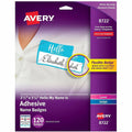 Avery Self-Adhesive Name Tags, White, 1 Pack, AVE08722