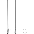 Lorell Adaptable Panel Legs for 50"H Configuration, Silver, 1 Set, LLR90272