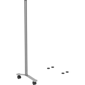 Lorell Adaptable Panel Legs for 50"H Configuration, Silver, 1 Set, LLR90272