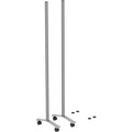 Lorell Adaptable Panel Legs for 71"H Configuration, Silver, 2 / Set, LLR90271
