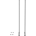 Lorell Adaptable Panel Legs for 71"H Configuration, Silver, 2 / Set, LLR90271