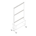Lorell Single-Wide Horizontal Panel Strip for Adaptable Panel System, Silver, LLR90273