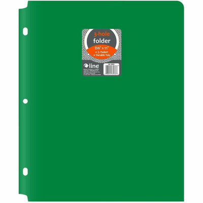 C-Line 2-pocket Heavyweight Poly Portfolio Pocket, Green, 8 1/2" Width x 11" Length, 25 / Box, CLI33933