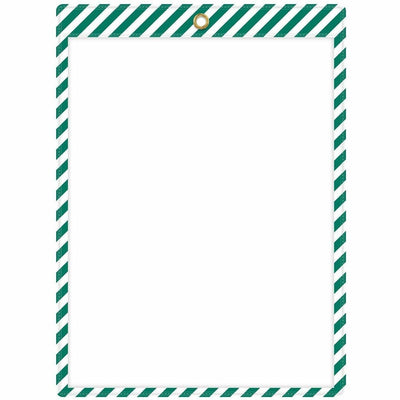 C-Line Safety Striped Shop Ticket Holders, Green, 1 Box, CLI44103