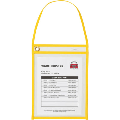 C-Line Hanging Strap Shop Ticket Holder, Yellow, 1 Box, CLI41926