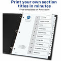 Avery Dividers, 10 Tabs, Ready Index (6 Sets of 11823), White, 1 Pack, AVE11823