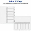 Avery Dividers, 10 Tabs, Ready Index (6 Sets of 11823), White, 1 Pack, AVE11823