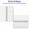 Avery Dividers, 12 Tabs, Ready Index (6 Sets of 11824), White, 1 Pack, AVE11824