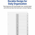 Avery Dividers, 15 Tabs, Ready Index (6 Sets of 11825), White, 1 Pack, AVE11825