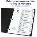 Avery Dividers, 15 Tabs, Ready Index (6 Sets of 11825), White, 1 Pack, AVE11825