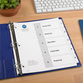 Avery Dividers, 5 Tabs, Ready Index (6 Sets of 11821), White, 1 Pack, AVE11821