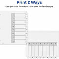 Avery Ready Index 8 Tab Dividers, Customizable TOC, 6 Sets (11822), White, 1 Pack, AVE11822