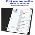 Avery Ready Index 8 Tab Dividers, Customizable TOC, 6 Sets (11822), White, 1 Pack, AVE11822