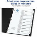 Avery Ready Index 8 Tab Dividers, Customizable TOC, 6 Sets (11822), White, 1 Pack, AVE11822