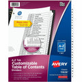 Avery Ready Index A-Z 26 Tab Dividers, Customizable TOC, 1 Set (11828), White, AVE11828