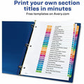 Avery A-Z Dividers, 26 Tabs, Ready Index (6 Sets of 11832), White, 1 Pack, AVE11832