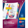 Avery A-Z Dividers, 26 Tabs, Ready Index (6 Sets of 11832), White, 1 Pack, AVE11832