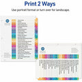 Avery A-Z Dividers, 26 Tabs, Ready Index (6 Sets of 11832), White, 1 Pack, AVE11832