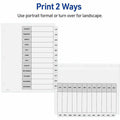 Avery Jan-Dec Dividers, 12 Tabs, Ready Index (6 Sets of 11826), White, 1 Pack, AVE11826