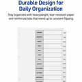 Avery Jan-Dec Dividers, 12 Tabs, Ready Index (6 Sets of 11826), White, 1 Pack, AVE11826