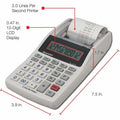 Sharp EL-1611V 12-digit Mini Printing Calculator, Off White, SHREL1611V