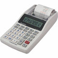 Sharp EL-1611V 12-digit Mini Printing Calculator, Off White, SHREL1611V