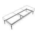 Lorell Contemporary ReceptionCollection Adjustable Metal Base, Gray, LLR86933