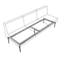 Lorell Contemporary ReceptionCollection Adjustable Metal Base, Gray, LLR86933