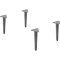 Lorell Contemporary Reception Collection Single Metal Bases, Gray, 1 Set, LLR86932