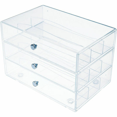 Deflecto 3-Drawer Storage Organizer, Clear, DEF350901CR