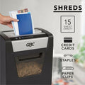 ACCO GBC ShredMaster SX15-06 Super Cross-Cut Shredder, Chrome, GBC1758500