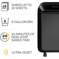 Fellowes Powershred LX210 Micro Cut Shredder, Black, FEL5015201