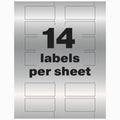 Avery PermaTrack Metallic Asset Tag Labels, 1-1/4" x 2-3/4", 112 Asset Tags, Silver, 1 Pack, AVE61528