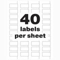 Avery PermaTrack Durable White Asset Tag Labels, 3/4" x 1-1/2", 320 Asset Tags, Matte, 1 Pack, AVE61525