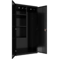 Lorell Fortress Series Janitorial Cabinet, Black, LLR00018