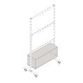 Lorell Panel System Open Storage Cabinet, Charcoal, LLR90281