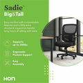 The HON Sadie Big and Tall Task Chair, Black, BSXVST141