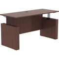 Lorell Essentials Series Sit-to-Stand Desk Shell, Brown, LLR69574