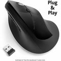 Kensington Computer Pro Fit Ergo Vertical Wireless Mouse, Black, KMWK75501WW