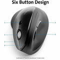 Kensington Computer Pro Fit Ergo Vertical Wireless Mouse, Black, KMWK75501WW